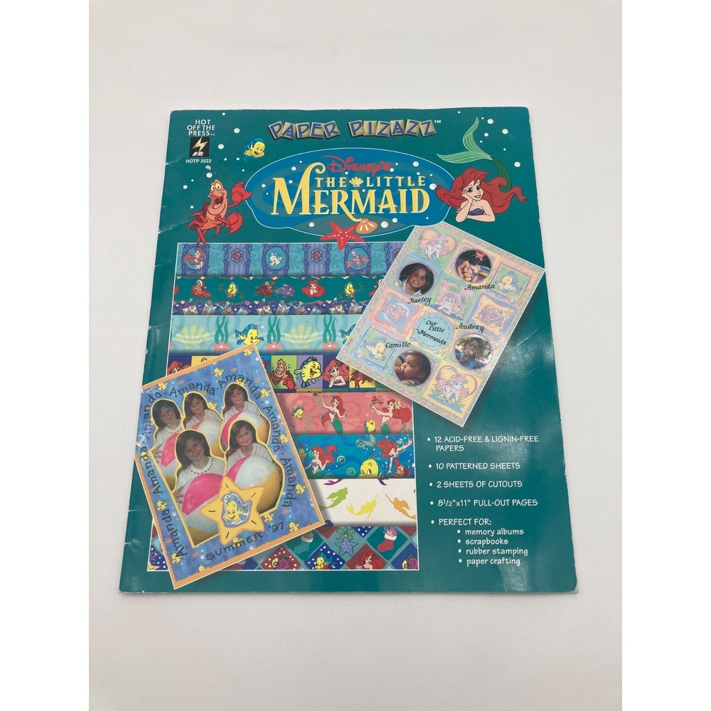 Vintage Disney Little Mermaid Paper Pizazz Scrapbook Paper & Cutout Book